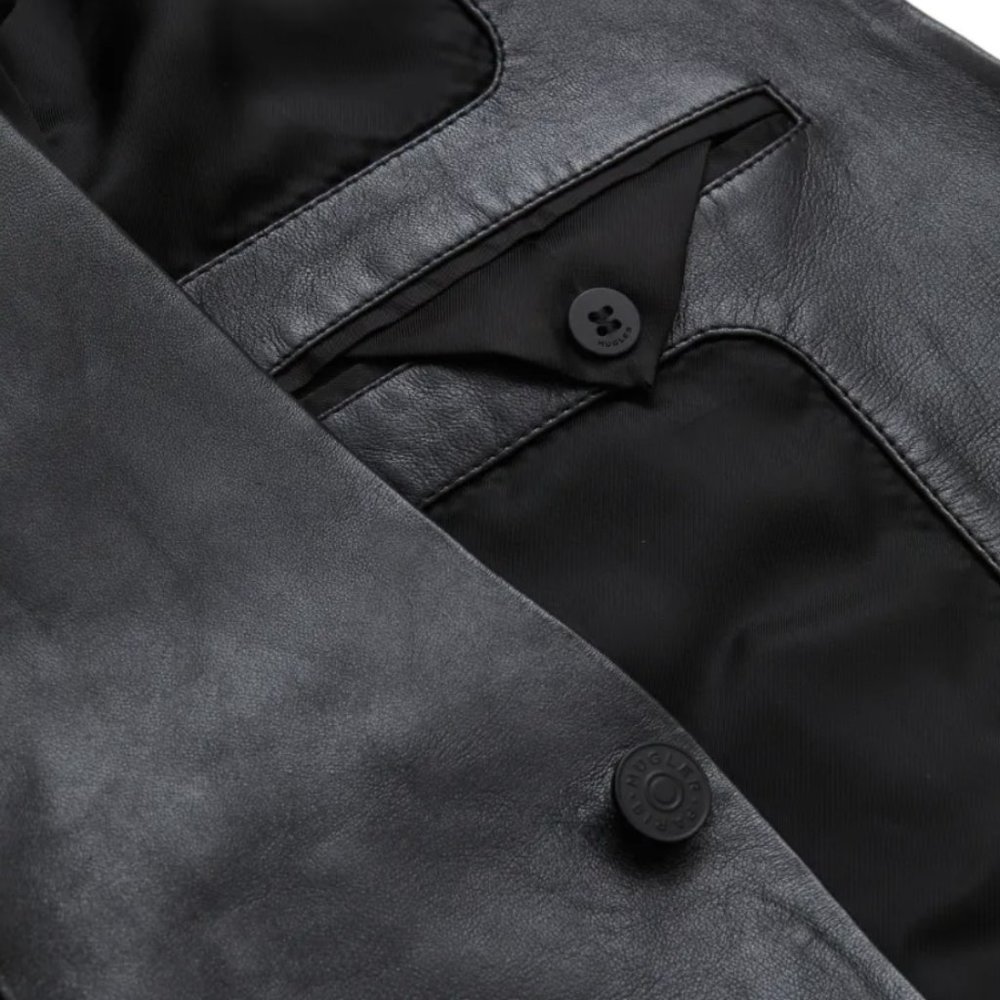 Mugler H&M Collab - Men's Defined-waist Leather Blazer  - Size 48R - Picture 8 of 8